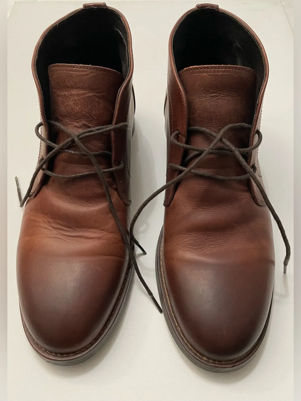 Rhodes Men's Felix Chukka Leather Boots in Brown Rust